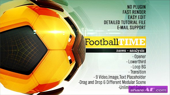 after effects football templates free download