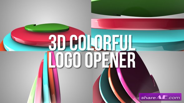 Videohive 3D Colorful Logo Opener