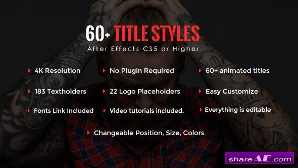 Videohive SixtyPlus - 60+ Title Styles