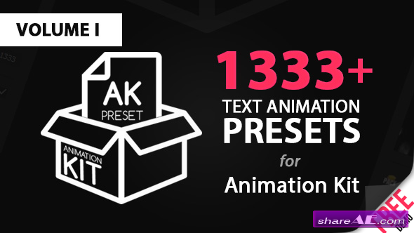 Videohive Text Preset Volume I for Animation Kit