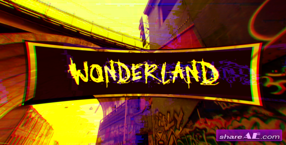Videohive Wonderland (Glitch Art Slideshow)