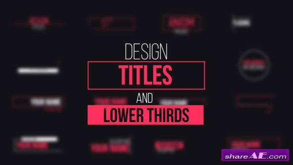 Videohive Design Titles and Lower Thirds
