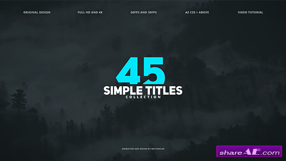 Videohive 45 Simple Titles