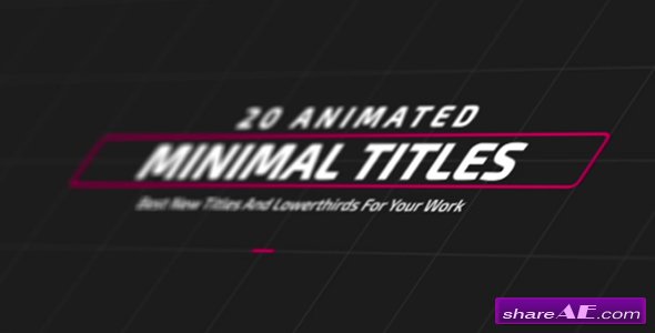 Videohive Minimal TItles and Lowerthirds