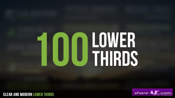 Videohive 100 Lower Thirds
