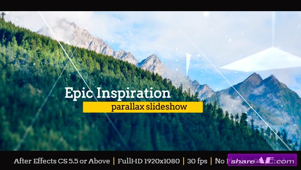 Videohive Epic Inspiration Parallax Slideshow » free after effects