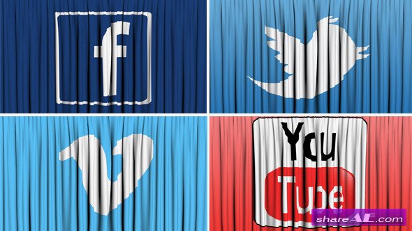 Social Network Curtain Open - Motion Graphic (Videohive)