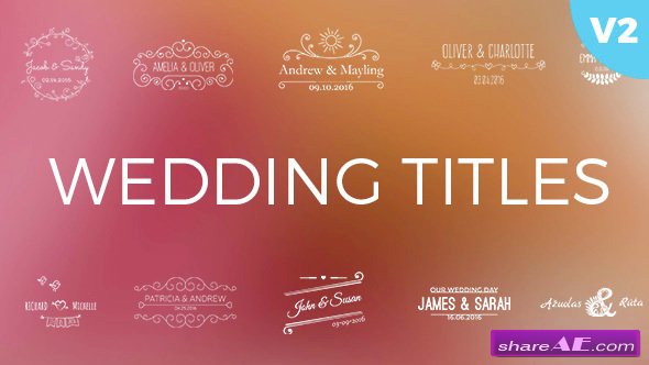 wedding titles videohive free download after effects project