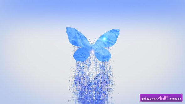 Videohive Splashing Butterfly Logo Reveal
