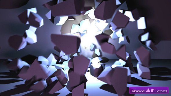 Videohive 3D Crumple Cube Logo