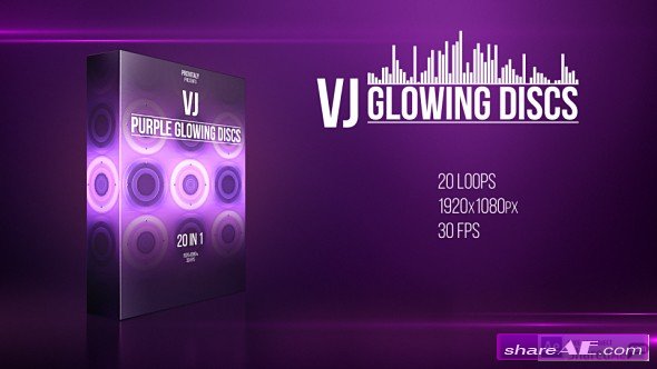 VJ Purple Glowing Discs - Motion Graphics (Videohive)