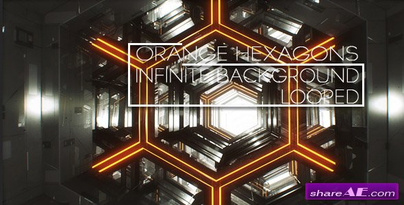 Orange Infinite Hexagon Loop - Motion Graphics (Videohive)