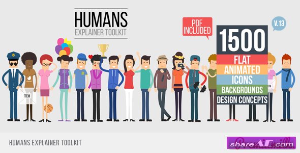 Videohive Humans Explainer Toolkit