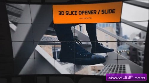 3D Slice Opener Slideshow - After Effects Template (Motion Array)