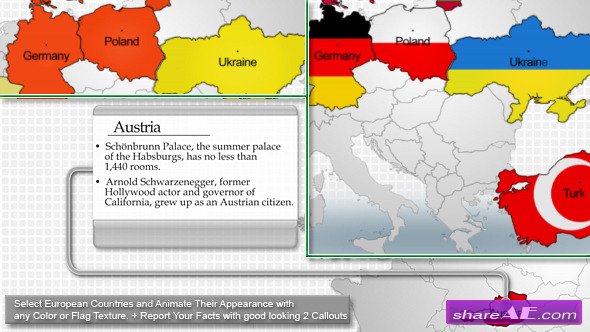 Videohive Europe Map Kit