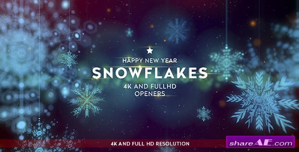Videohive Snowflakes 4K Openers