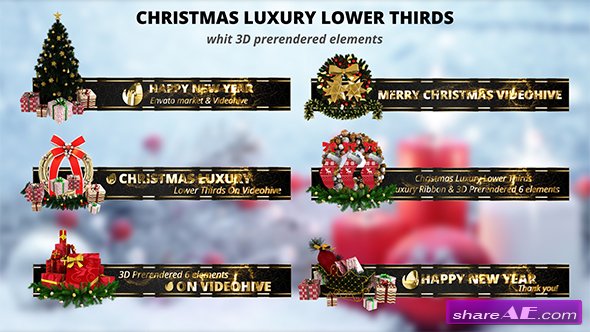 Videohive Christmas Luxury Lower Thirds