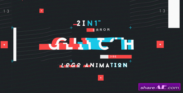 Videohive Modern Glitch Logo ( 2in1)
