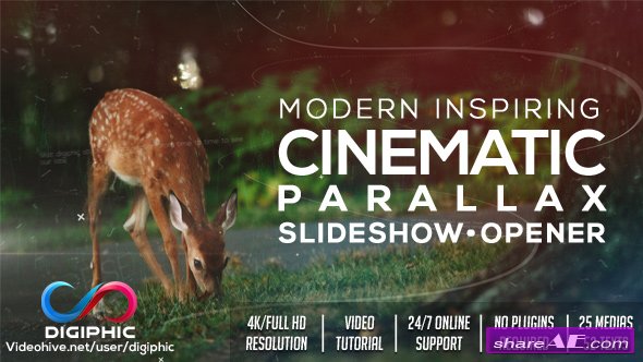Videohive Modern Inspiring Cinematic Parallax Slideshow Opener
