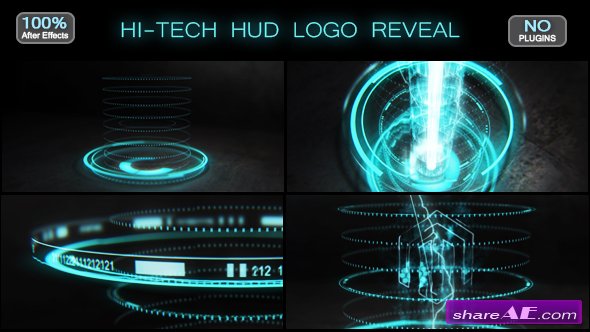 Videohive Hi-tech HUD Logo Reveal