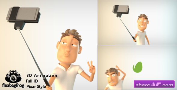 Videohive Selfie Logo with 3D Character
