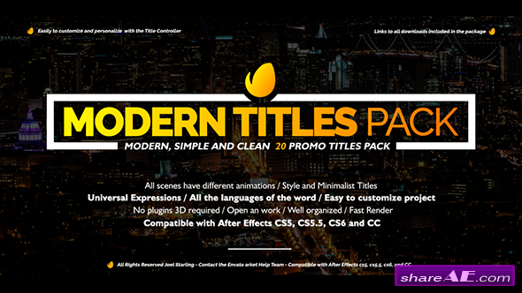 Videohive Modern Promo Titles Pack