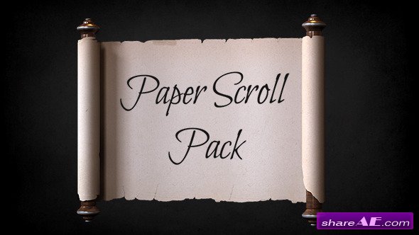 Videohive Paper Scroll Pack Template