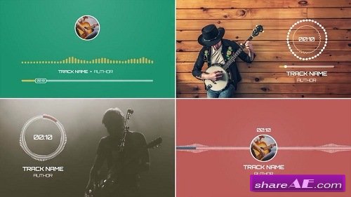 Flat Music Visualizers - After Effects Template (Motion Array)