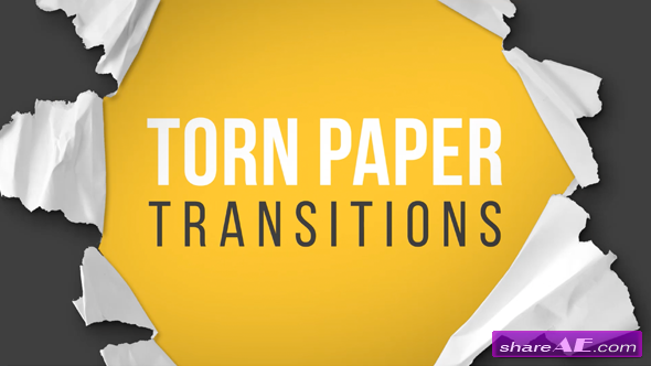 Videohive Torn Paper Transitions Reveal Pack