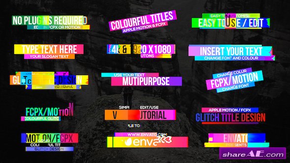 Videohive Colourful Glitch Titles 2