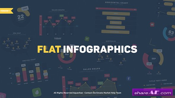 Videohive Flat Design Infographics
