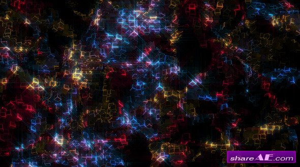 Videohive Glowing Cubes Particles - Motion Graphics