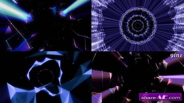 Videohive Plexus Fly (9-Pack) - Motion Graphics