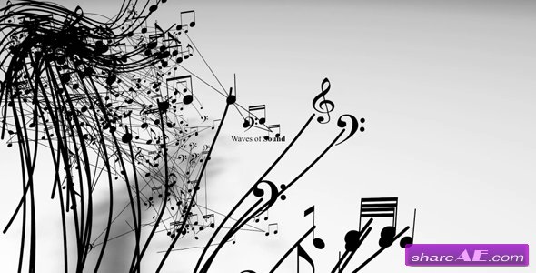 Videohive Waves of Sound Musical Intro