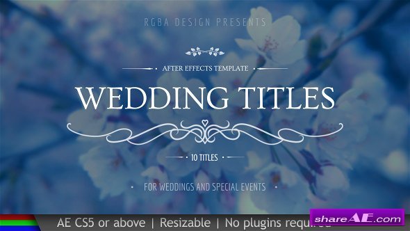 wedding titles after effects templates free download cs6