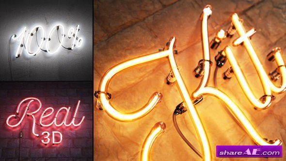 Videohive Real 3D Neon Kit