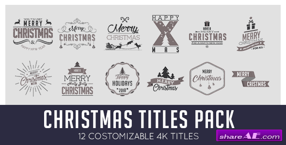 Videohive Christmas Titles Pack