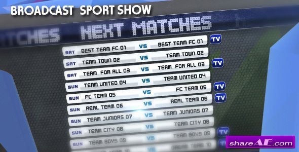 Videohive Broadcast Sport Show