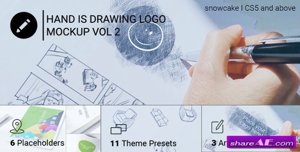 Videohive Hand Is Drawing Logo Mockup Volume 2