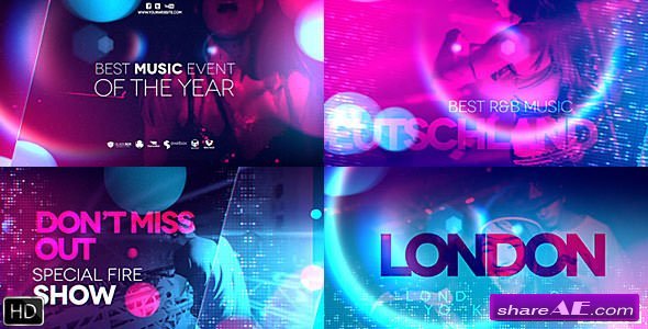 after effects template music event free download