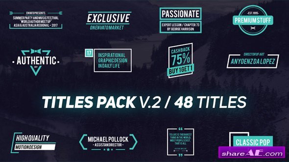 Videohive Titles Pack V.2