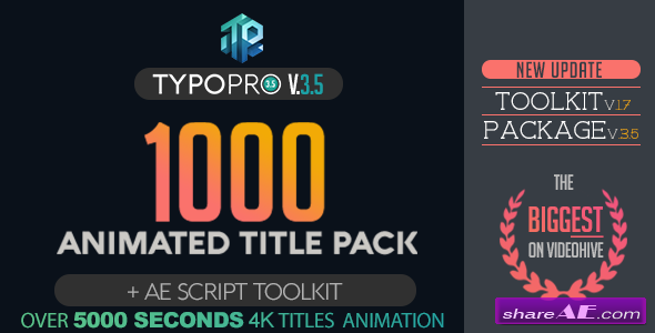 Videohive Typopro | Typography Pack - Title Animation - Kinetic - Minimal - Vintage v3.5