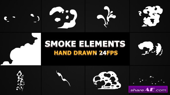 Videohive Cartoon Smoke Elements And Transitions