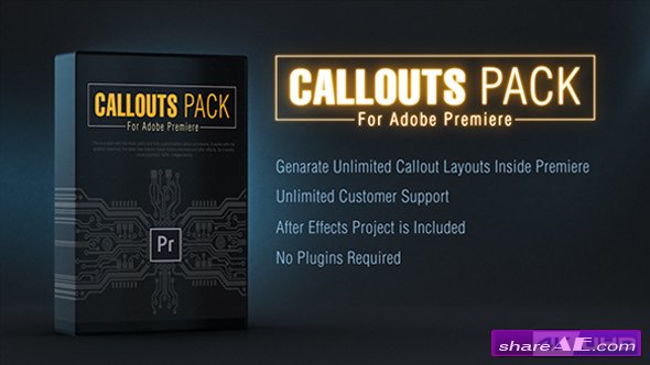 Videohive Callout Line Pack For Premiere