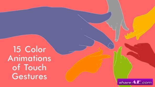 Videohive Animated Touch Gestures - Motion Graphics