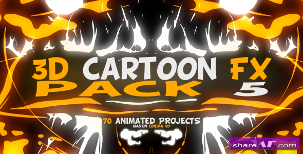 Videohive 3D Cartoon FX Pack 5 - Cinema 4D Templates