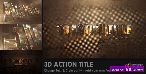 Videohive 3D Action Title Opener
