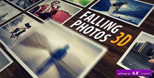 Videohive Falling Photos 3D