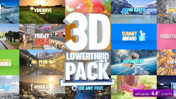 Videohive 3D Lowerthird Title Pack