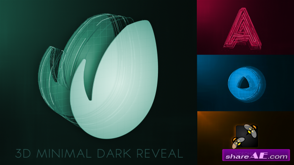 Videohive 3D Minimal Dark Logo Reveal